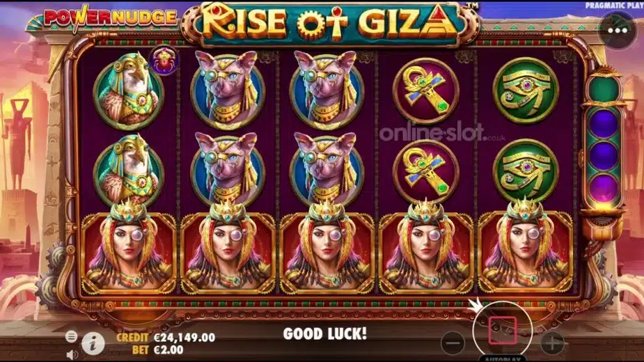 ลองเล่นสล็อต Rise of Giza PowerNudge